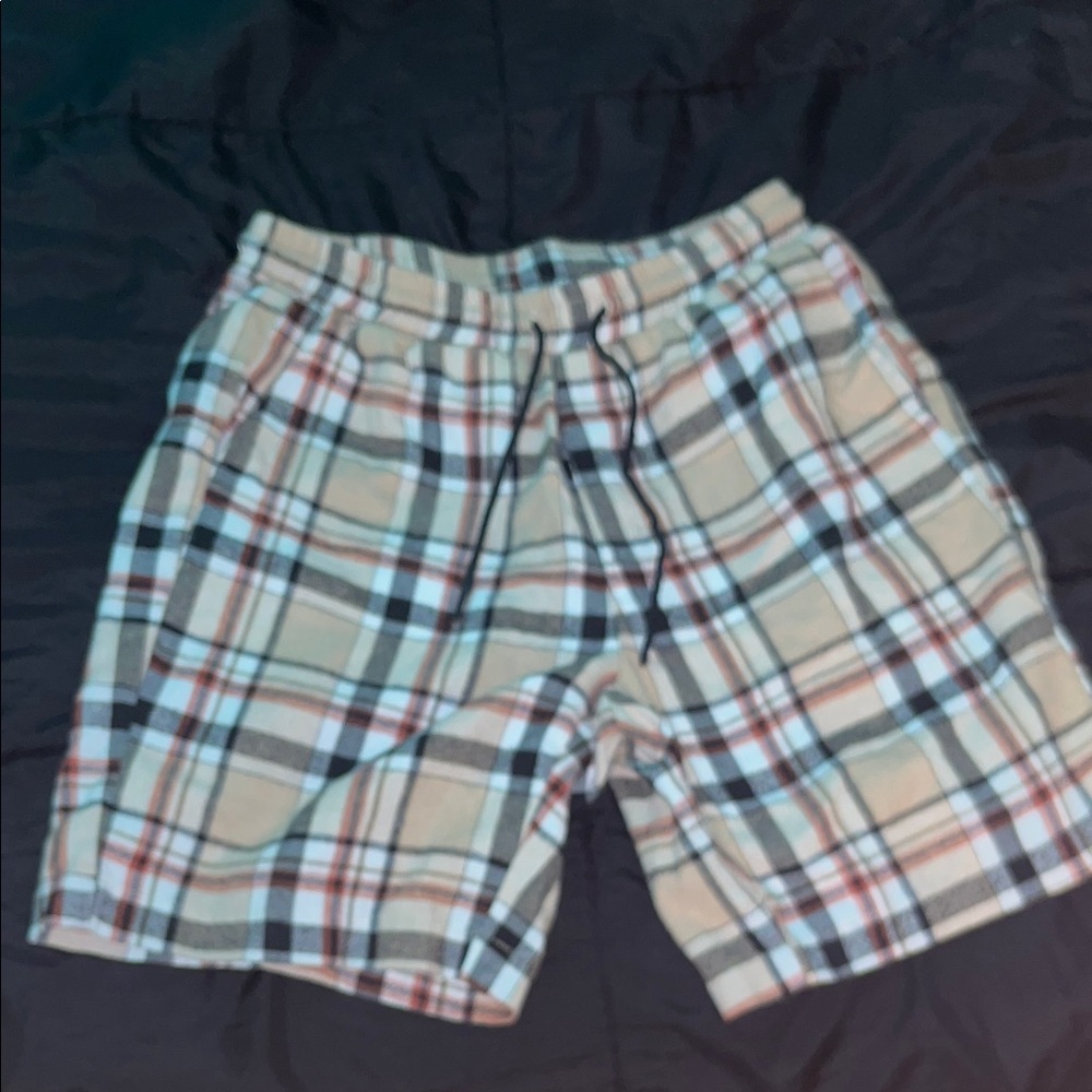Plaid Tan Men's Shorts